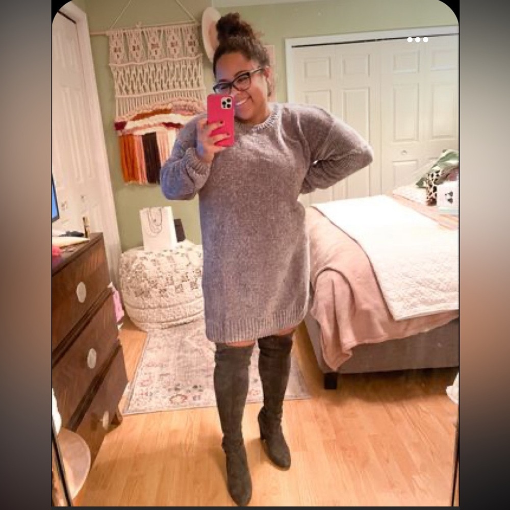 Gray chenille dress